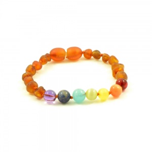 Chakra Unpolished Baltic Amber Anklet / Bracelet